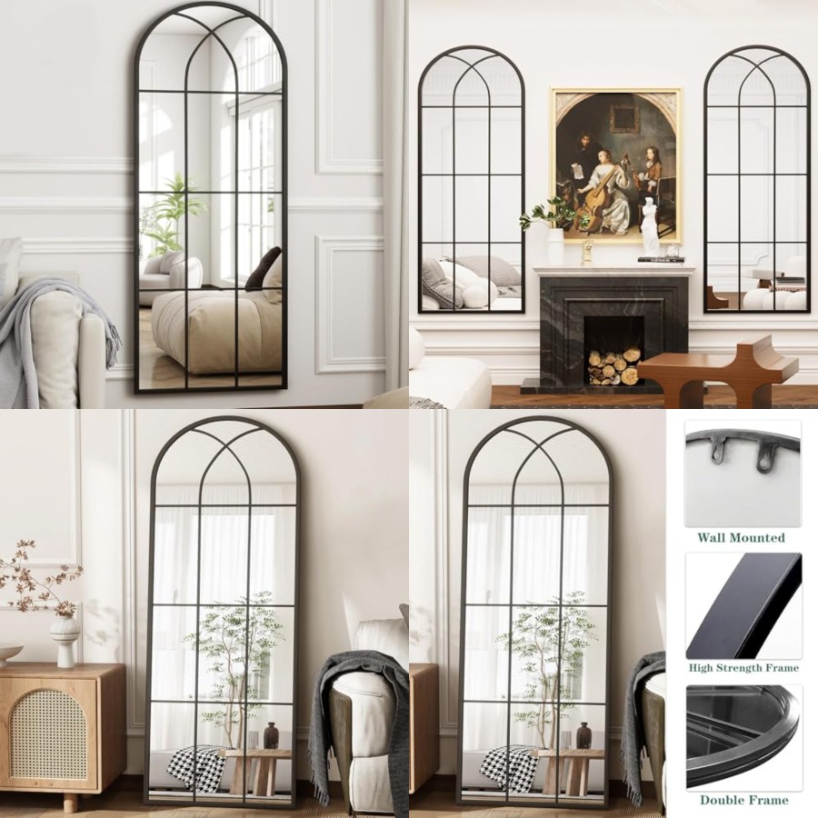 Arch Mirror Leaning - Arched Full Length Mirror 56