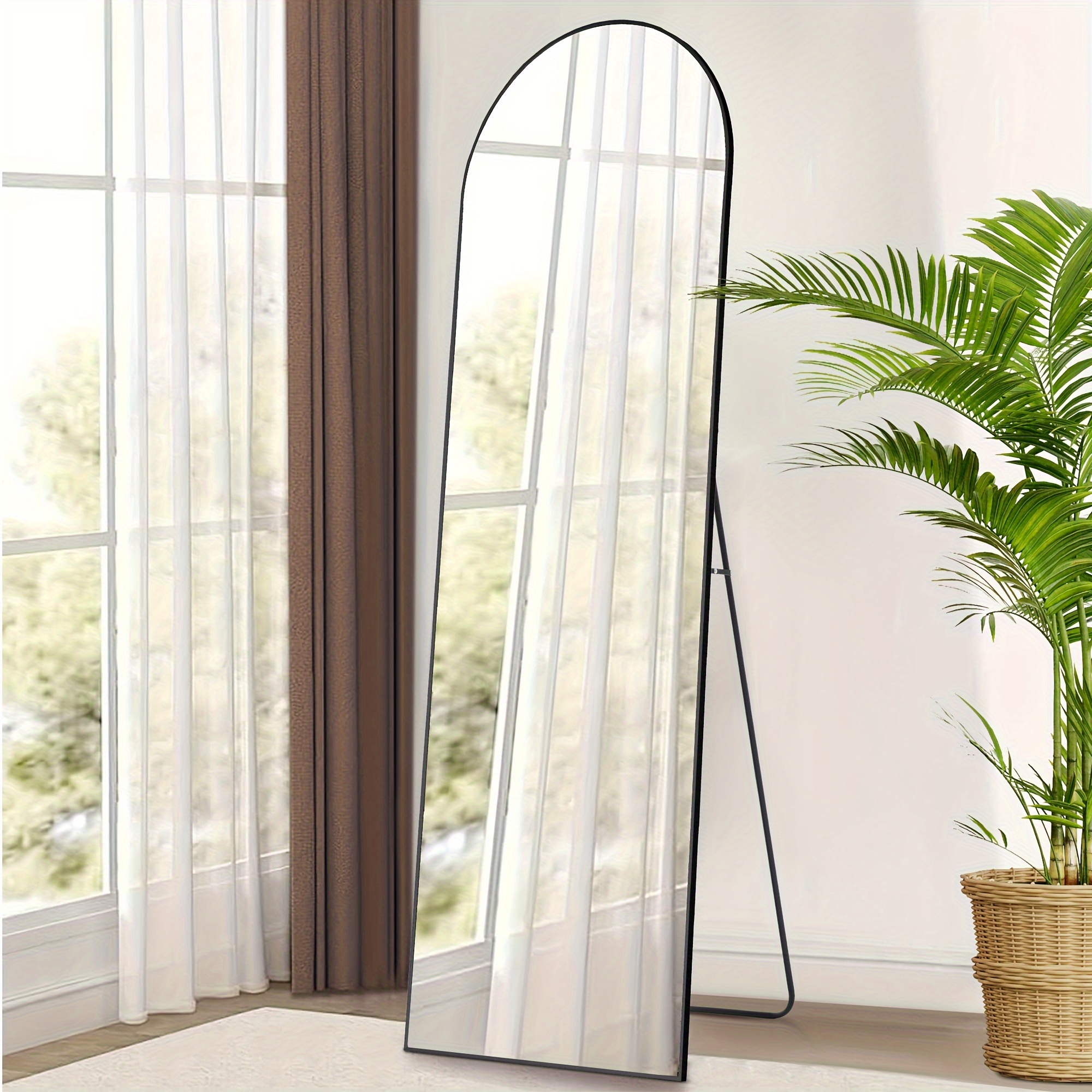 Arch Mirror Leaning - Arched Full Length Mirror with Free