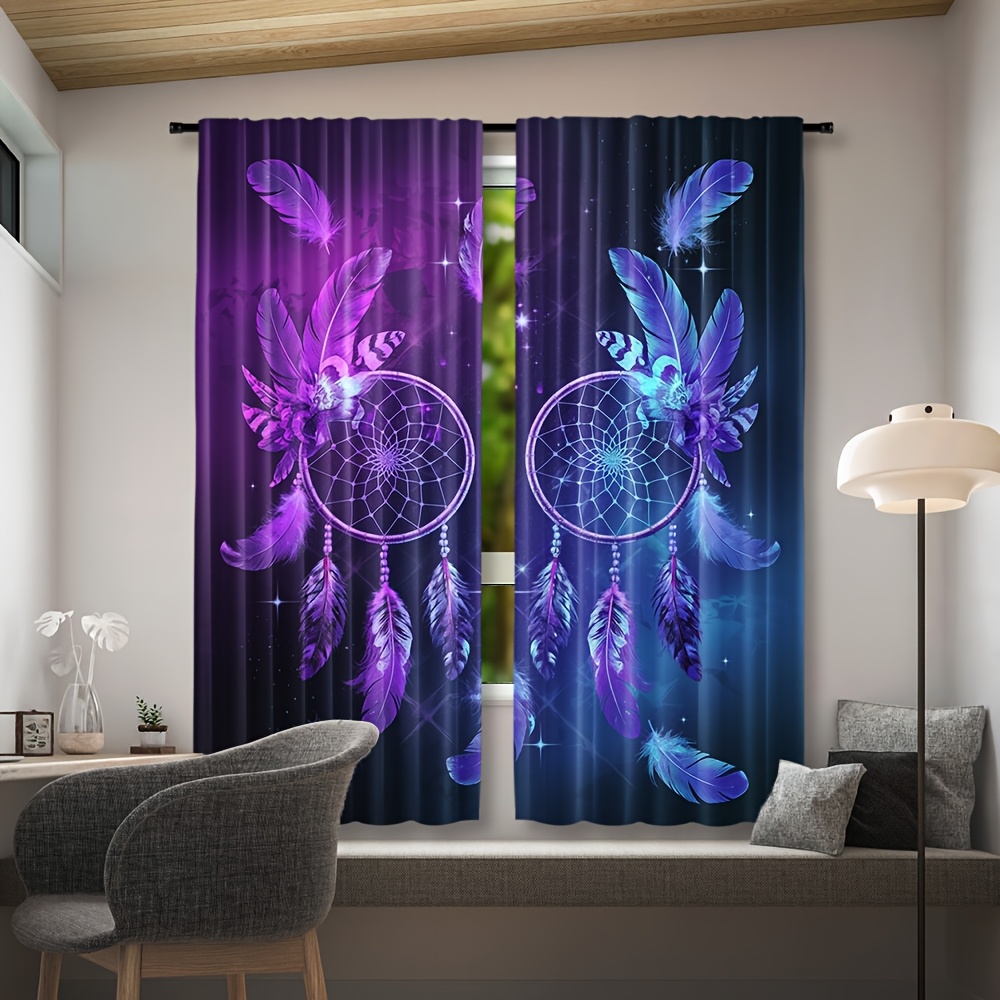 Purple Dreamcatcher Curtains F – обзор и цена Interior Design Of Cafe