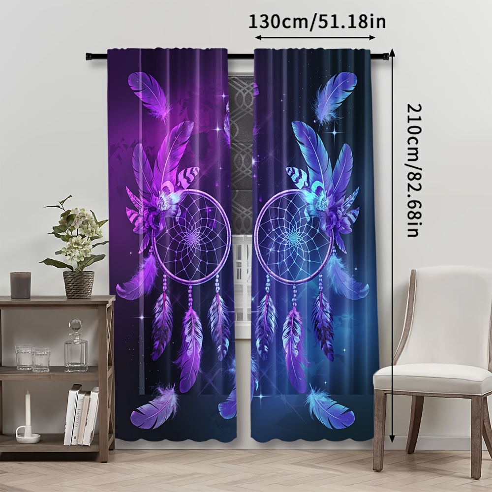 Purple Dreamcatcher Curtains F – обзор и цена Interior Design Of Cafe