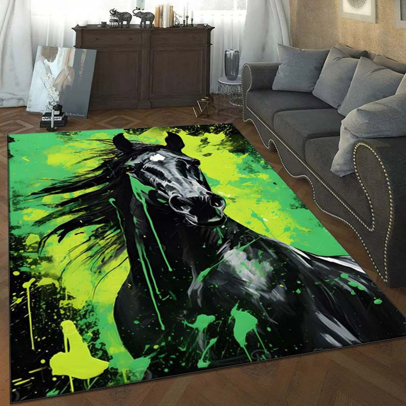 Abstract Horse Rug in Green an – обзор и цена Interior Design Elements