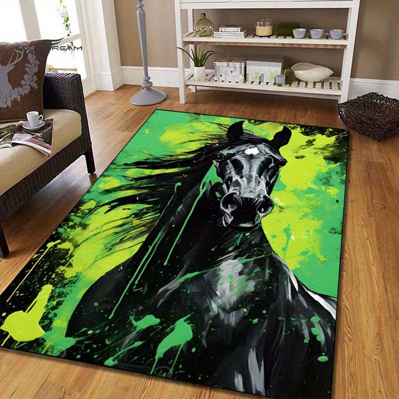 Abstract Horse Rug in Green an – обзор и цена Interior Design Elements