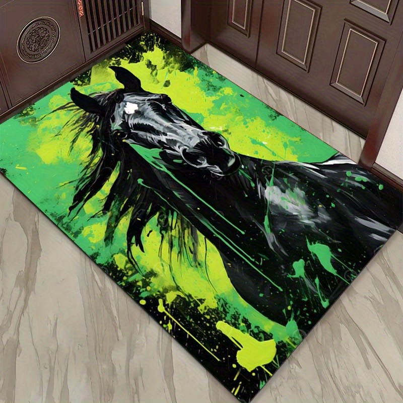 Abstract Horse Rug in Green an – обзор и цена Interior Design Elements