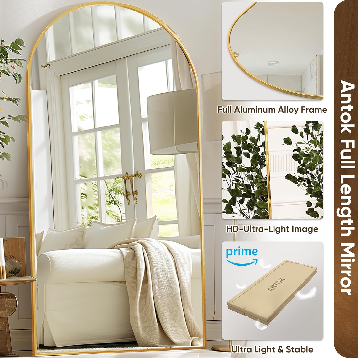 Oversized Full Length Mirror w – обзор и цена Arch Mirror Leaning