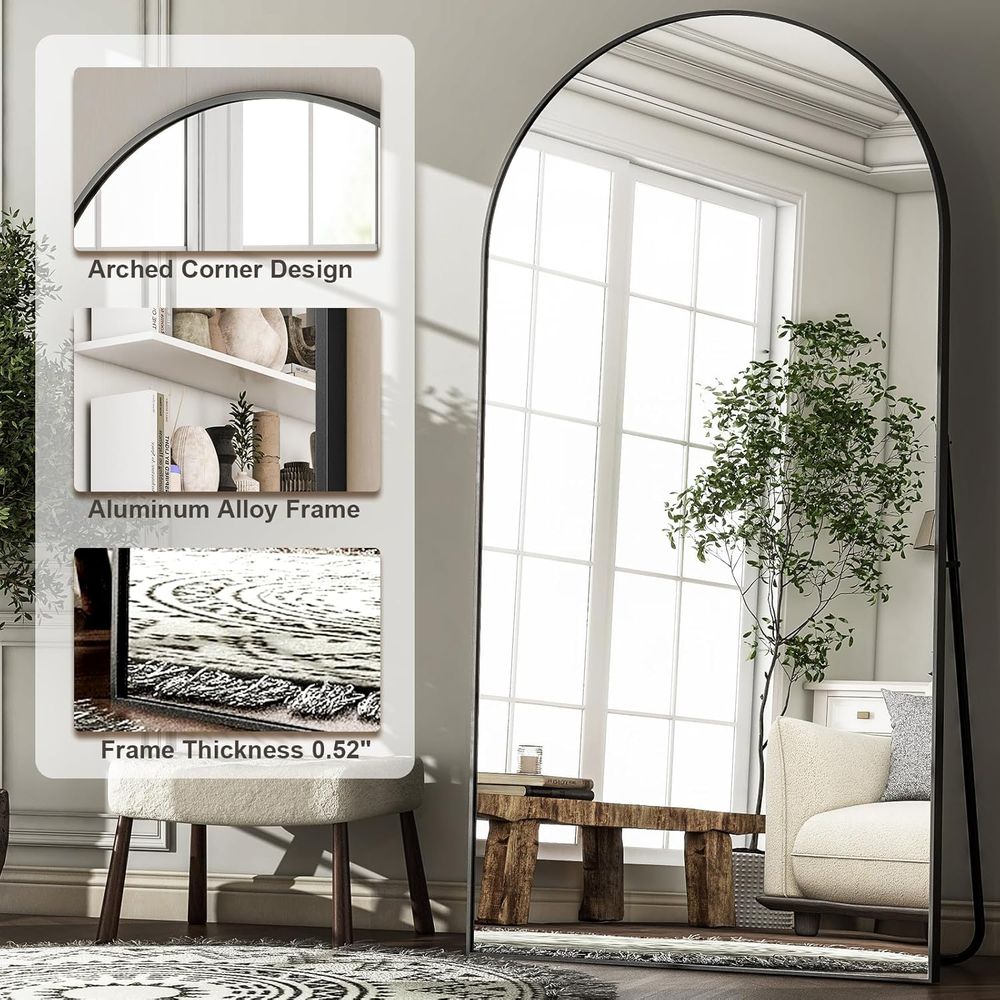 Large 76x46 Arch Floor Mirror  – обзор и цена Arch Mirror Leaning
