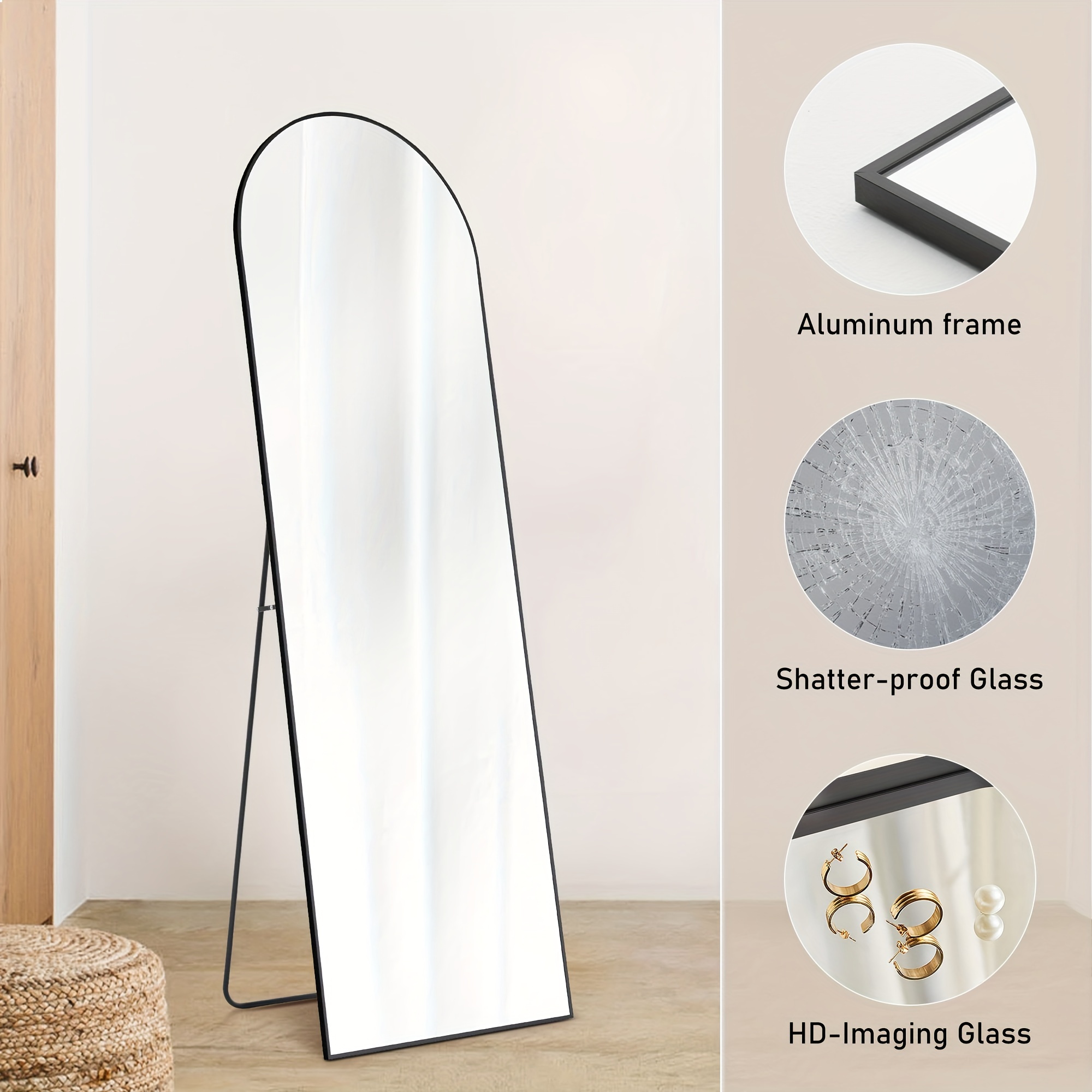 Arched Full Length Mirror with – обзор и цена Arch Mirror Leaning