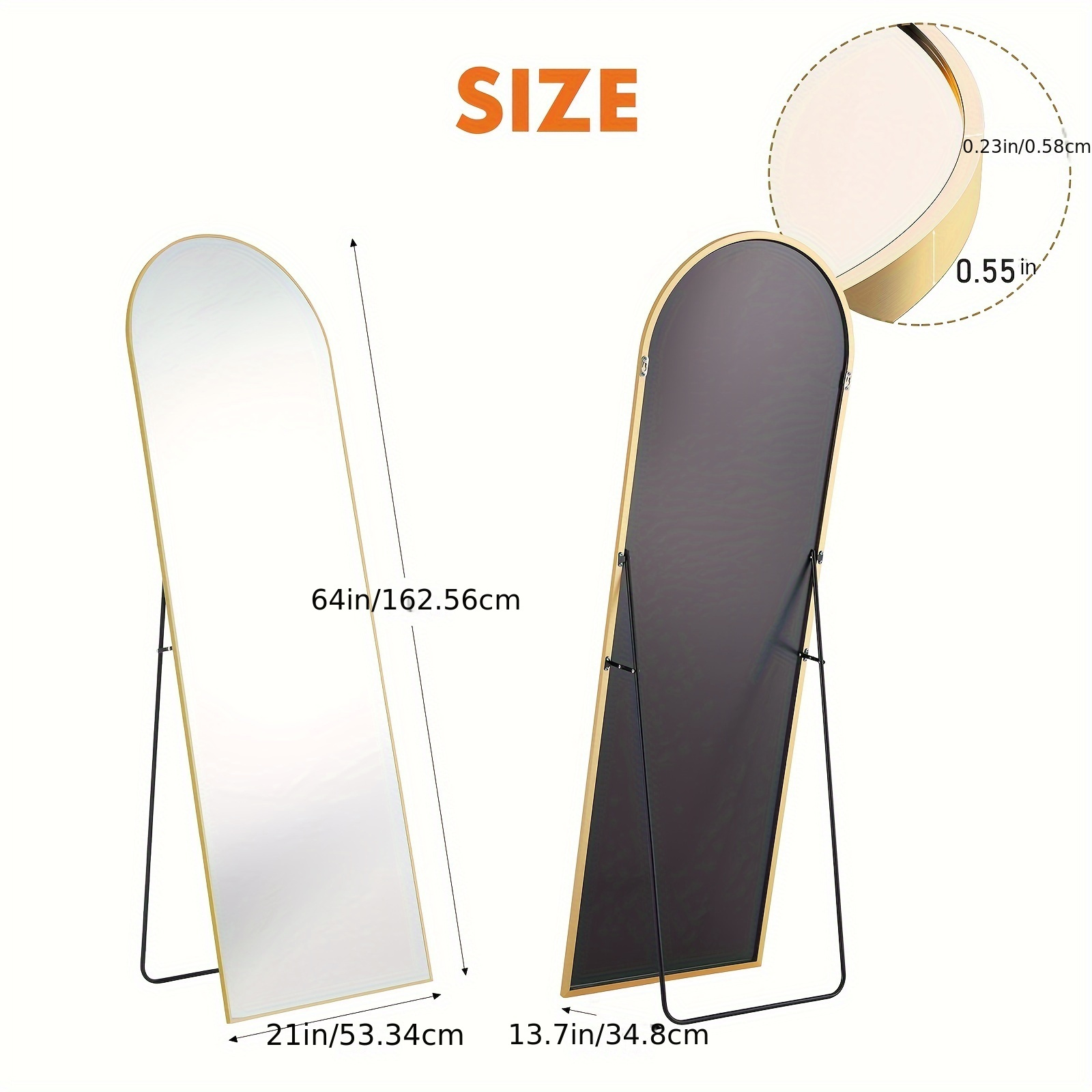 Arched Full Length Mirror with – обзор и цена Arch Mirror Leaning