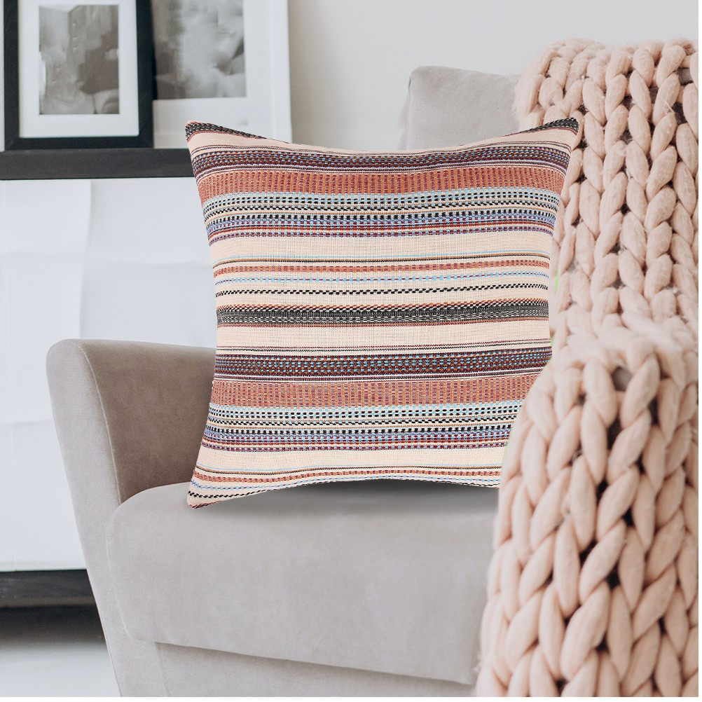 Premium Cotton Stripe Pillow C – обзор и цена Textured Throw Natural
