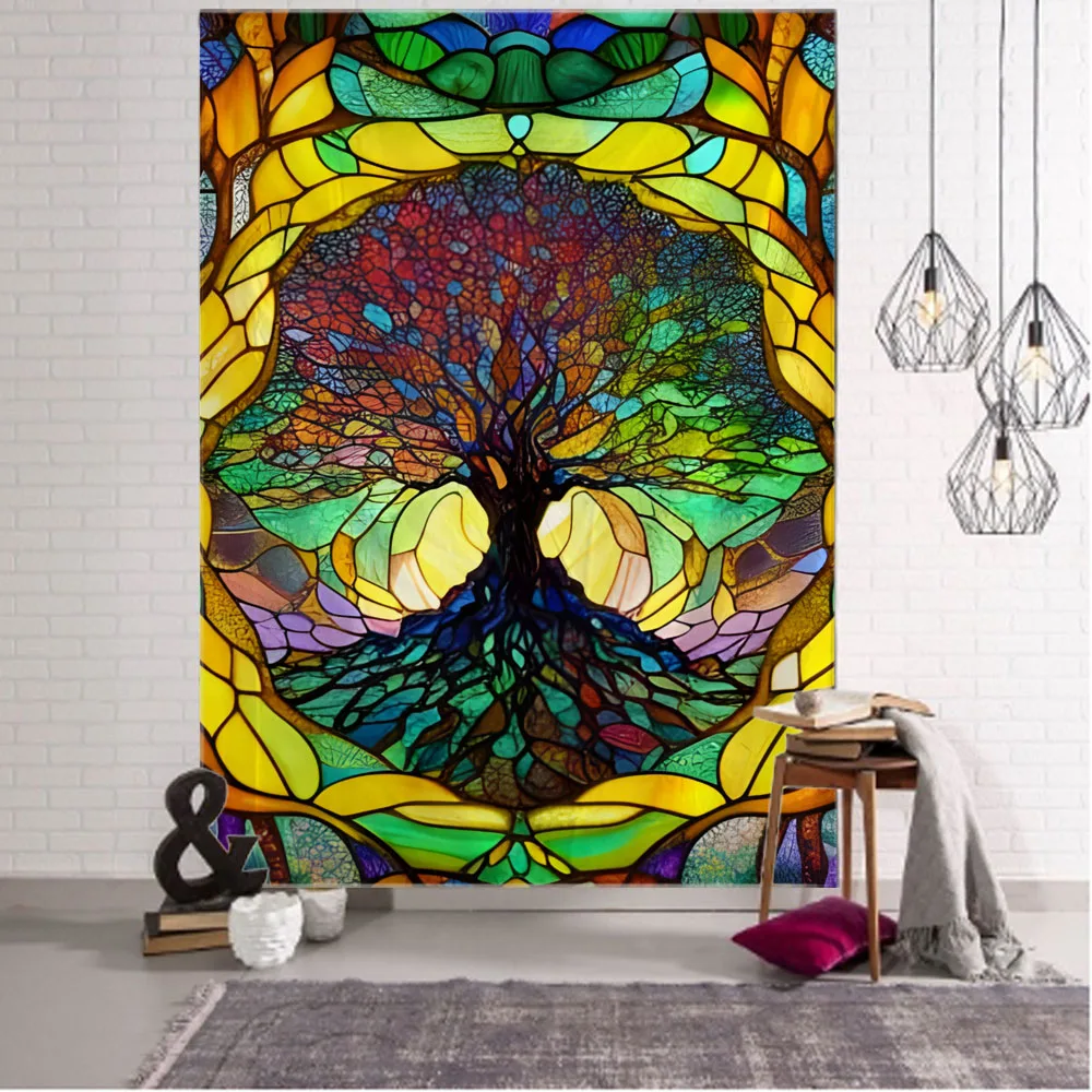 Vibrant Swirl Tree Tapestry -  – обзор и цена Interior Design Office Space