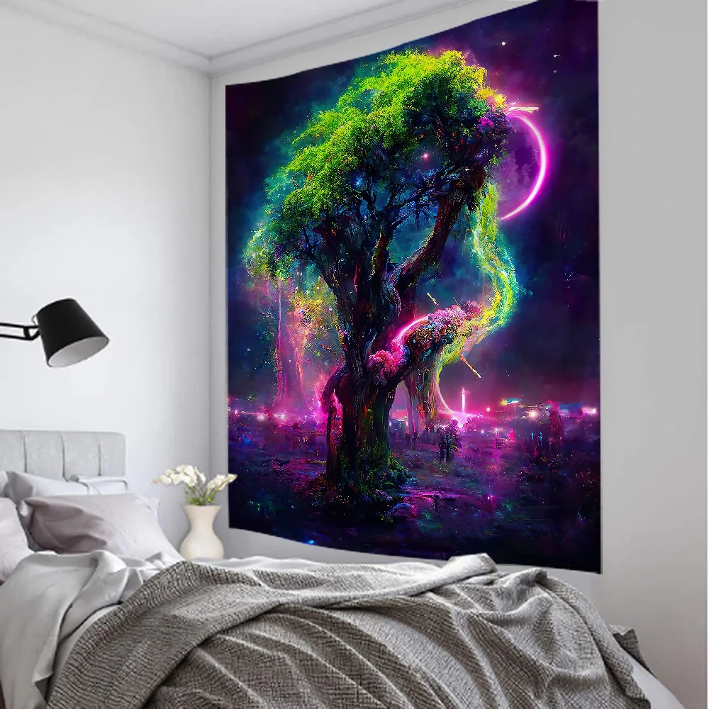 Vibrant Swirl Tree Tapestry -  – обзор и цена Interior Design Office Space