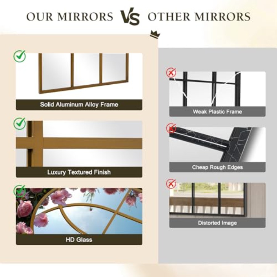 Arched Window Pane Wall Mirror – обзор и цена Arch Mirror Leaning