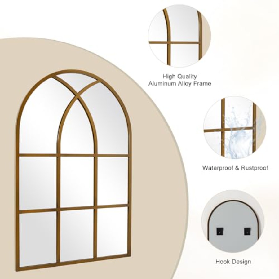 Arched Window Pane Wall Mirror – обзор и цена Arch Mirror Leaning