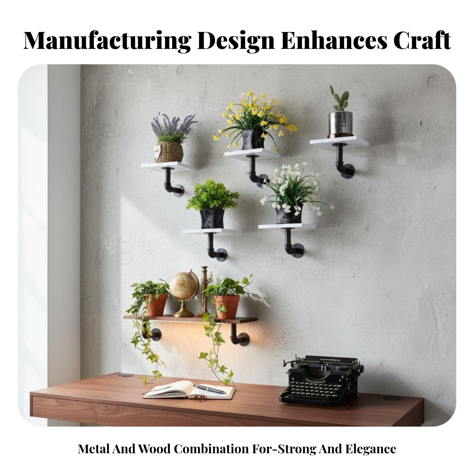 mechanical Pipe Shelf Vintage  – обзор и цена Interior Design Office Space